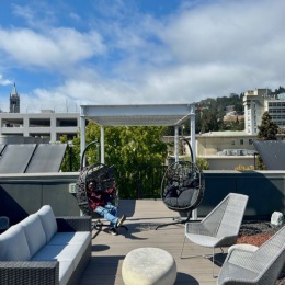 rooftop lounge area